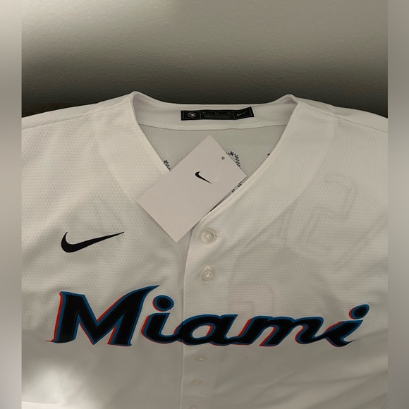 Nike Authentic Miami Marlins Jazz Chisholm JR MLB Baseball Jersey Men’s Sz: XL - Picture 6 of 8
